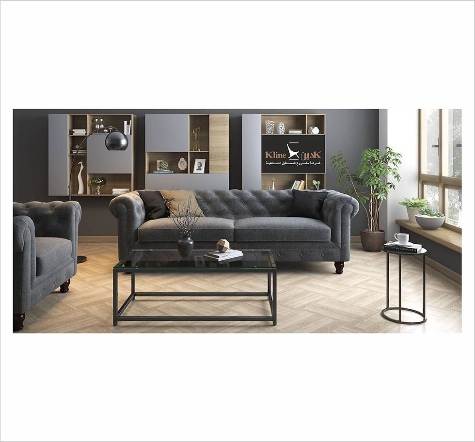 Thumbnail: Winchester Fabric Sofa (Colonial Blue)