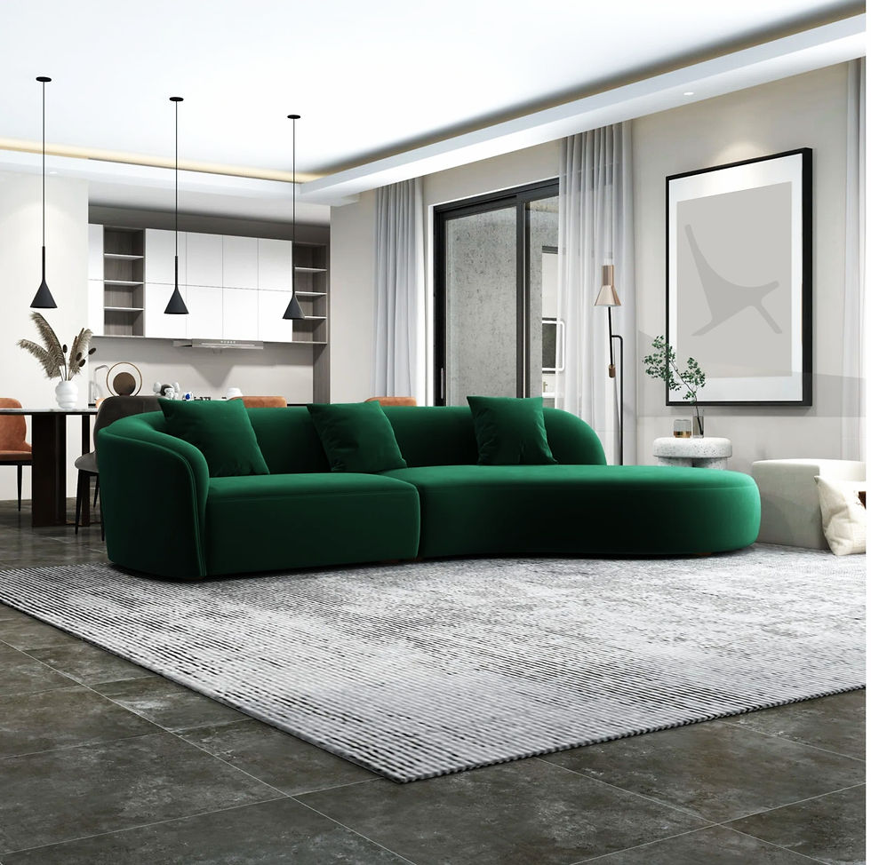 Thumbnail: Round Arm Curved Sofa: