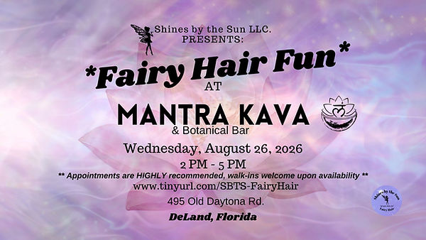 Faiy Hair hair sparkles at Mantra Kava and Botanical Bar in Deland, Florida