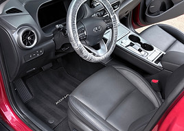  Hyundai Kona interior detail with deep clean upholstery in Surrey