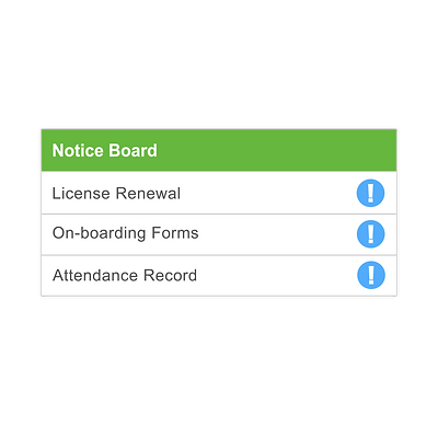 Notice Board of iAdmin