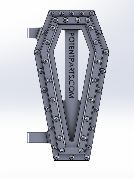 Thumbnail: "Pallbearer" Coffin Style Floorboards for Harley Davidson