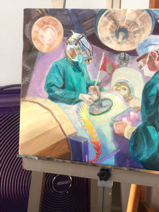 수술 장면 유화 그림, MARY MARY 유학미술 압구정