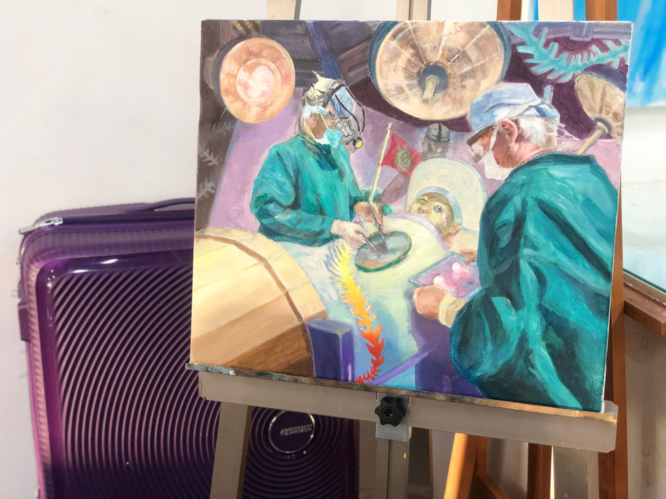 수술 장면 유화 그림, MARY MARY 유학미술 압구정