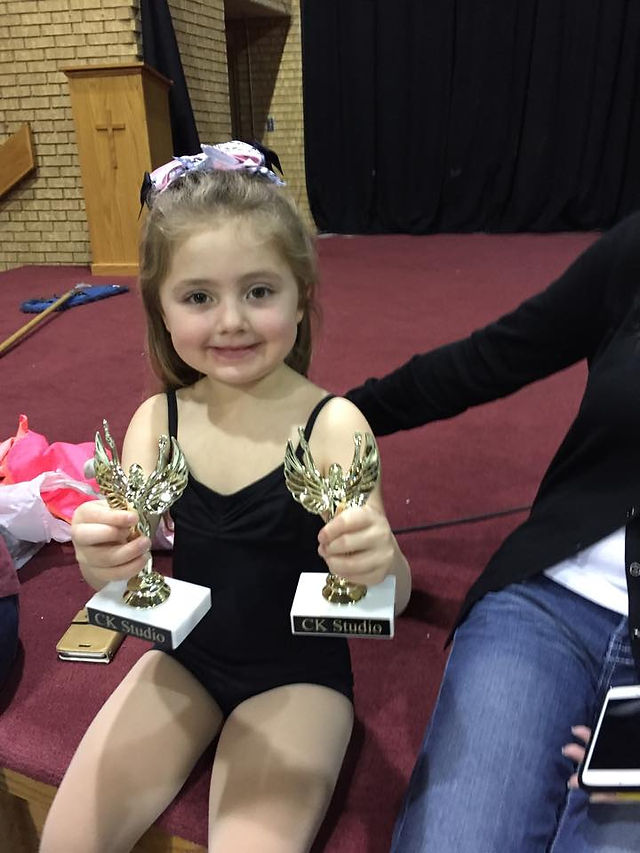 Showing off the trophies