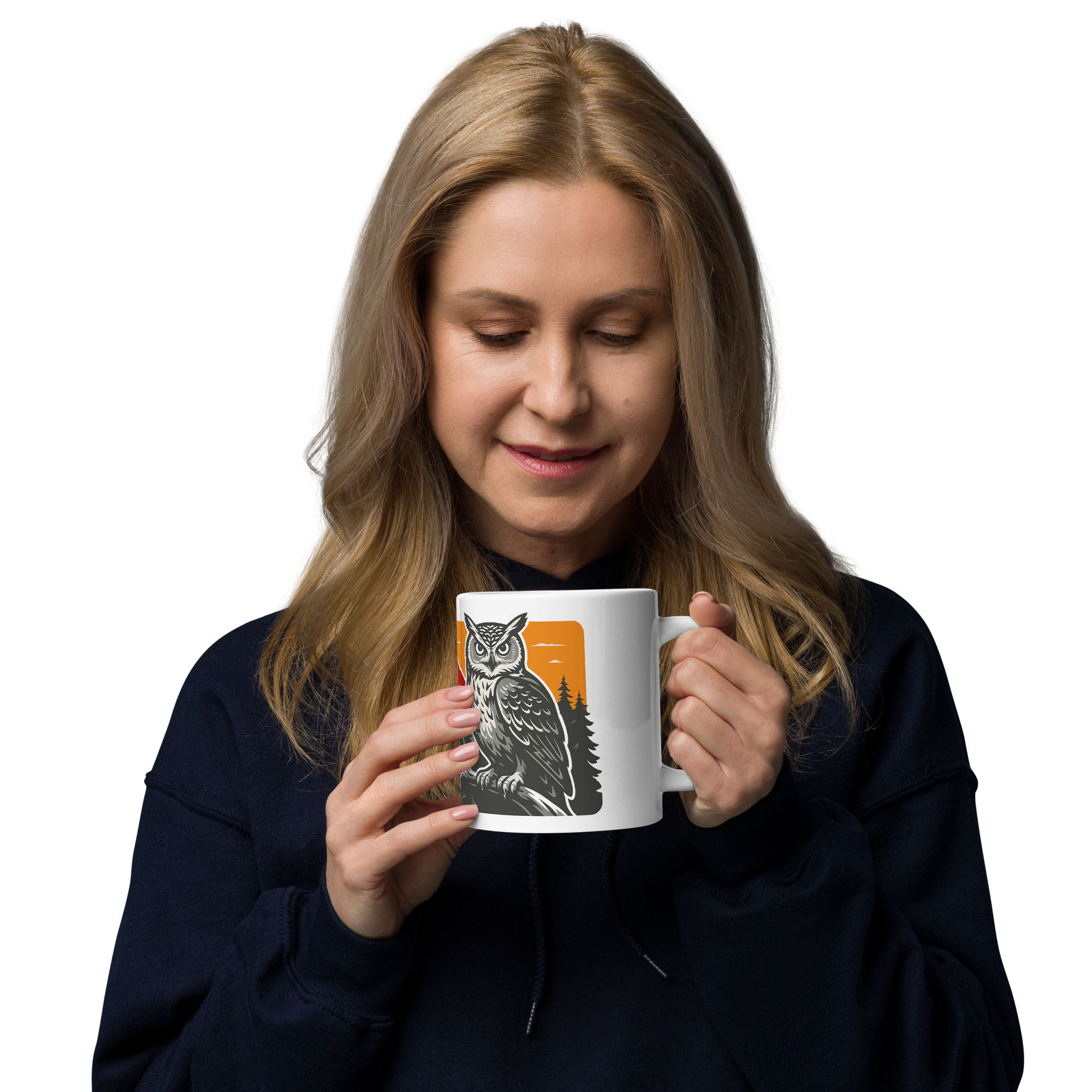 White glossy mug