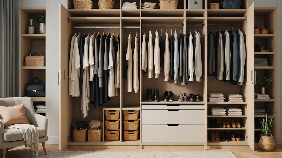 Organised wardrobe