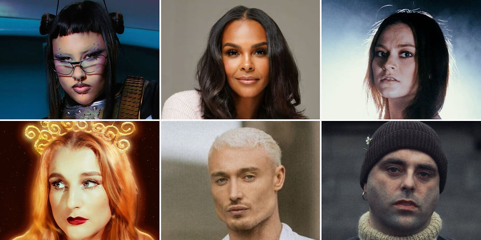 The 6 finalists for Ireland's Eurosong 2025 contest. Picture courtesy of eurovisionworld.com