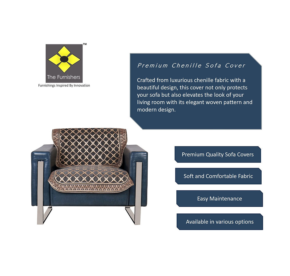 Thumbnail: The Furnishers Premium Chenille Woven Anti-Slip 1 Seater Sofa Cover