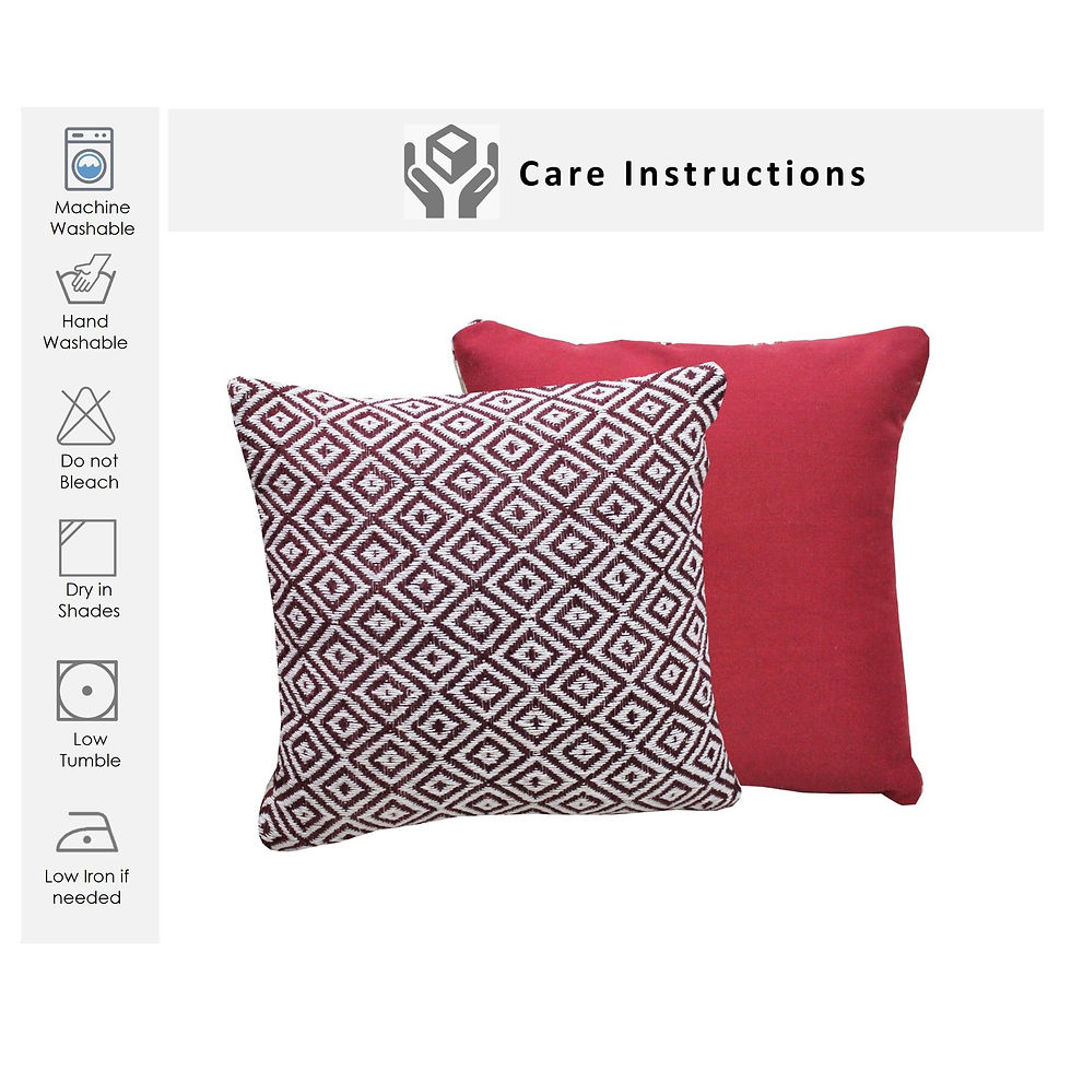 Thumbnail: The Furnishers Cotton Maroon Reversible  Pack of 2  Throw Pillow Cover