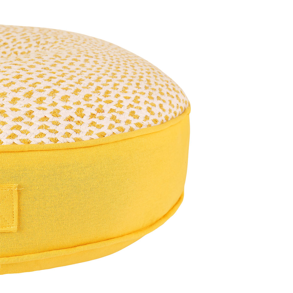 Thumbnail: The Furnishers Woven Reversible Quilted Multipurpose Floor Cushion