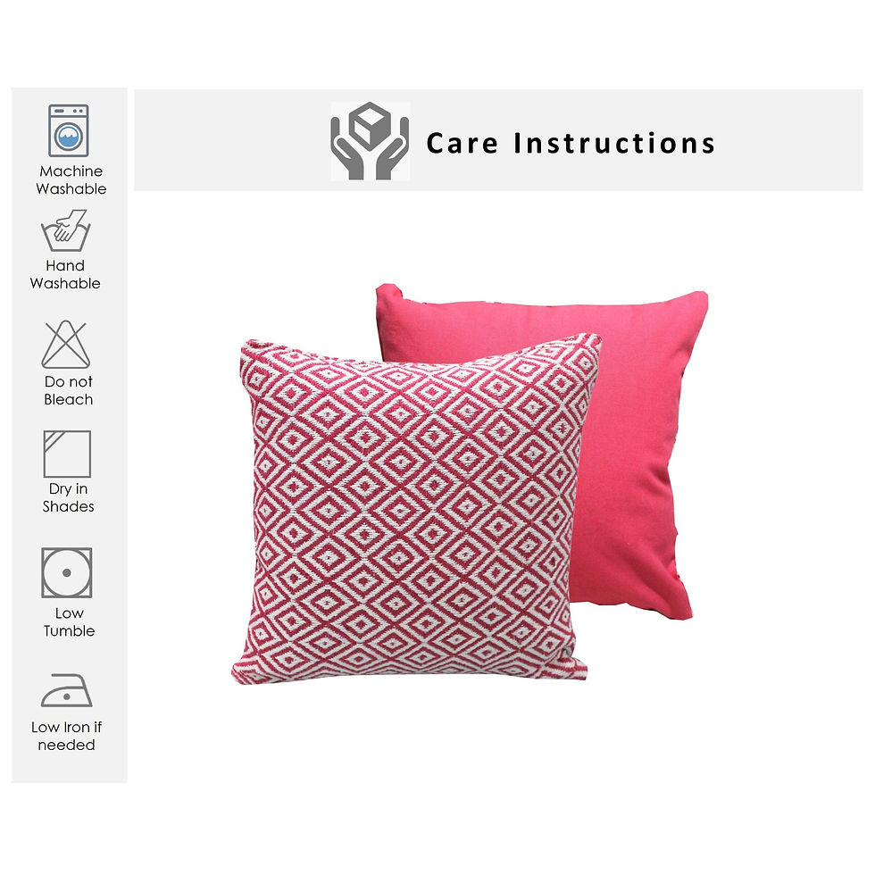 Thumbnail: The Furnishers Pink Reversible Cotton  Pack of 2 Fashion Throw Pillow Covers
