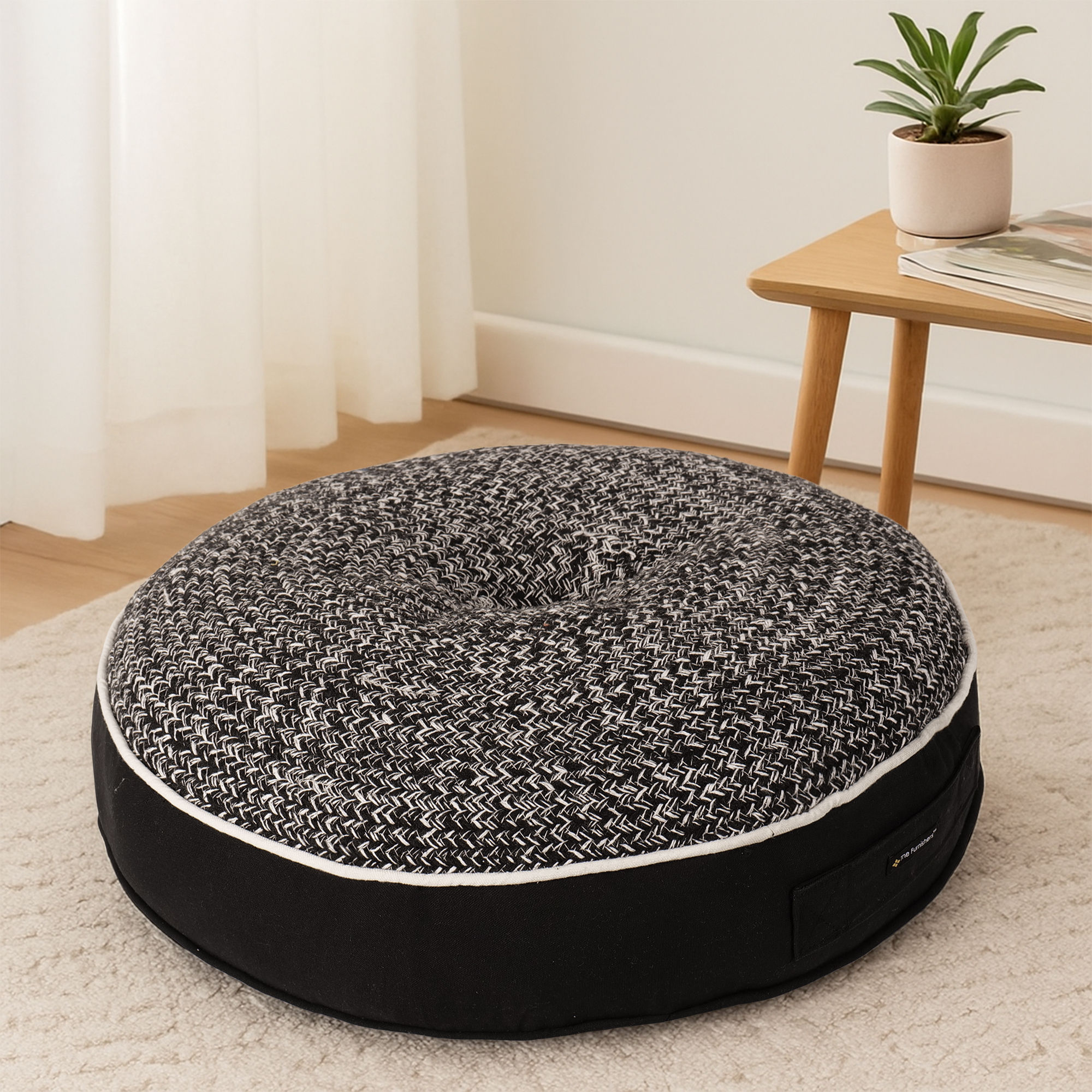 The Furnishers Woven Reversible Quilted Multipurpose Floor Cushion