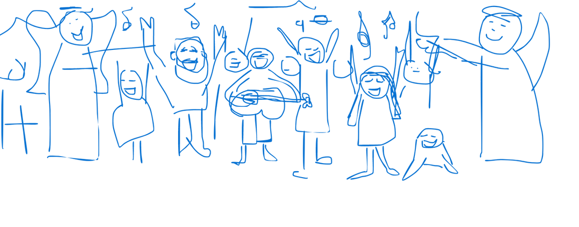 We like to pray and worship before we go out