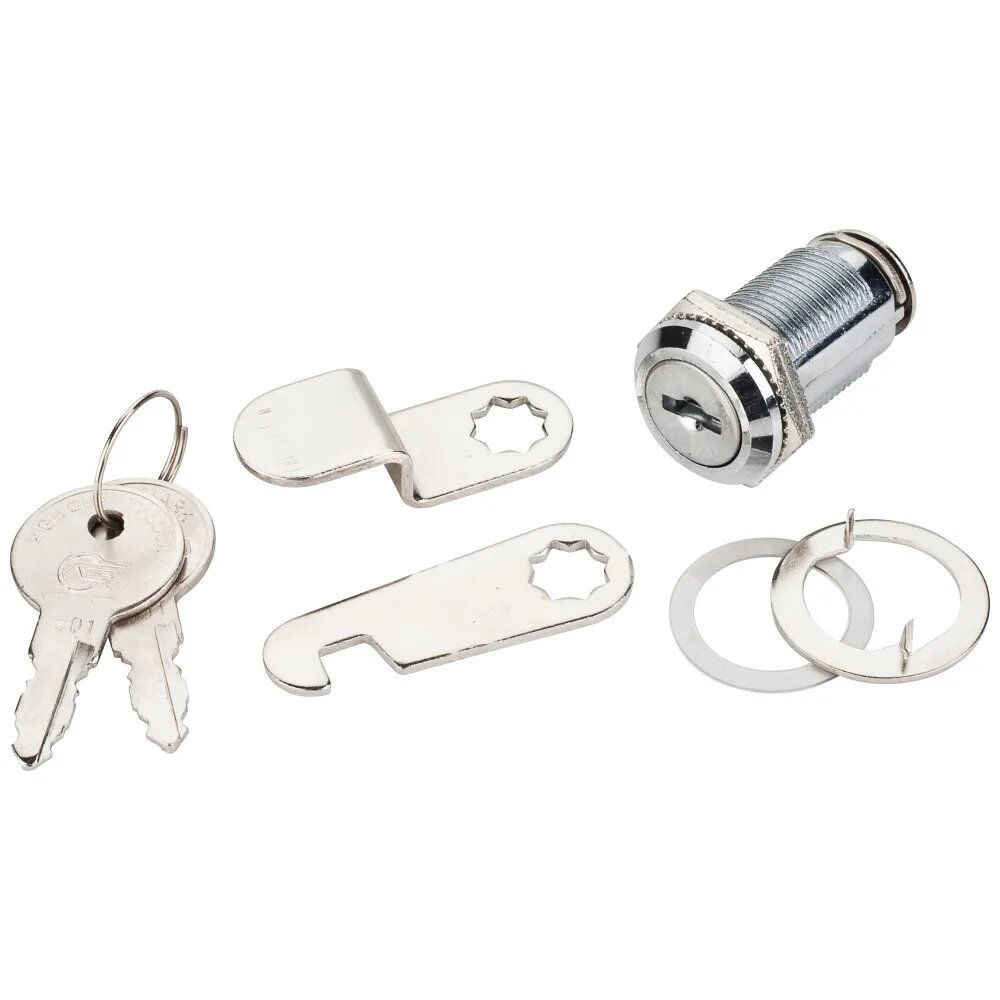 1-1/8" Length Chrome Cam Lock - Keyed Alike