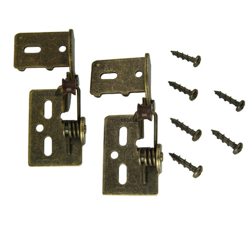 Youngdale 4 Antique Brass Hinge 3/8 in. Lip Inset NonWrap