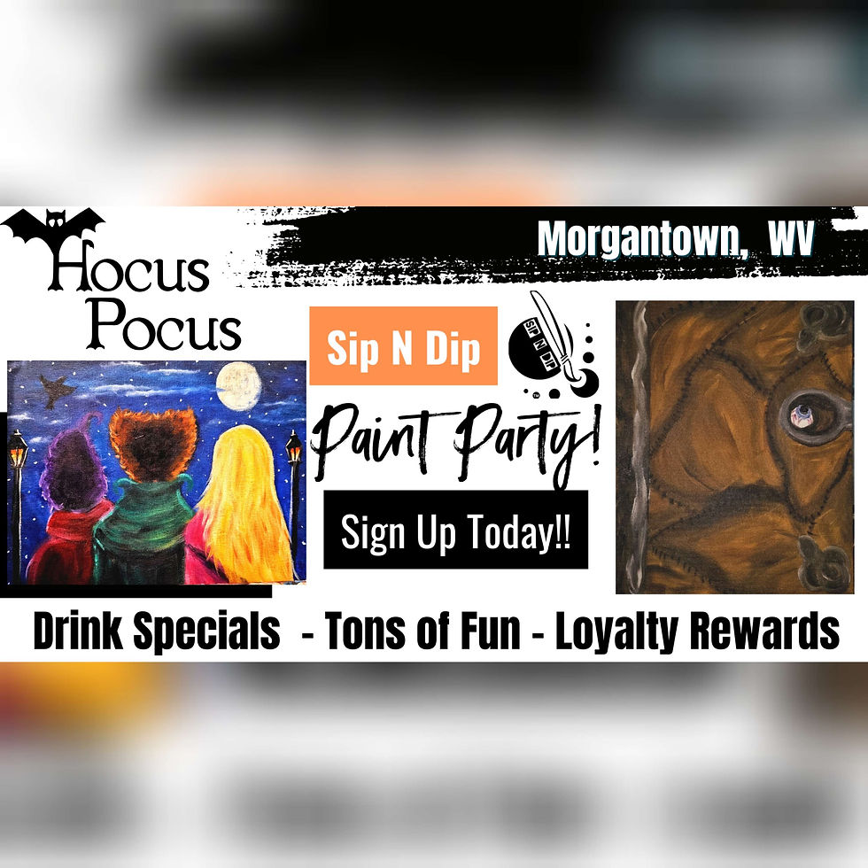 Sip N Dip Painting Party in Morgantown, WV