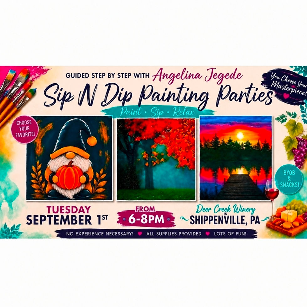 Sip N Dip with Angelina Jegede at Deer Creek Winery in Shippenville, PA