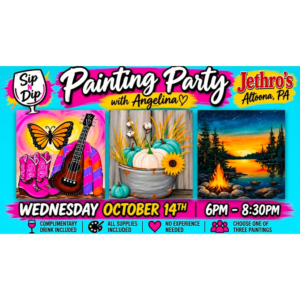 Sip N Dip with Angelina Jegede at Jethro's in Altoona, PA
