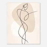 Fine Line Art Poster Man - Image 8