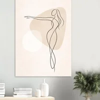 Fine Line Art Poster - Woman - Image 1