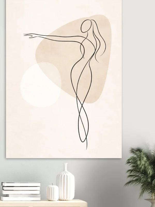 Fine Line Art Poster - Woman
