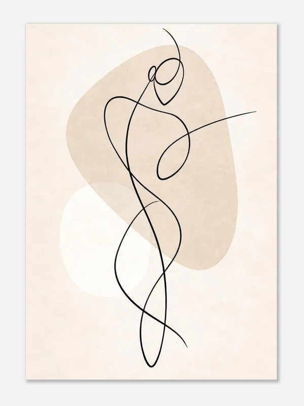 Fine Line Art Poster Man