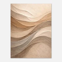 Abstract Earth Tone Sculptural Waves – Minimalist - Image 1
