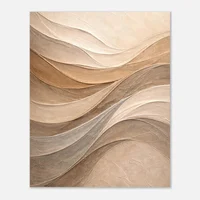 Abstract Earth Tone Sculptural Waves – Minimalist - Image 4