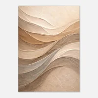 Abstract Earth Tone Sculptural Waves – Minimalist - Image 7