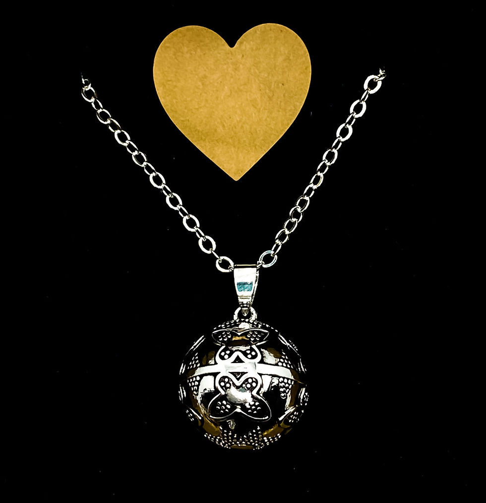 Thumbnail: Butterfly, Beautiful Pregnancy Bola Necklace, Harmony Ball, Mexican Bola