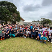 沖縄県今帰仁村の小学生へディスクゴルフ講演会