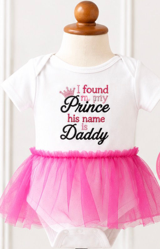 Baby Starters "I Found My Prince" Tutu Dress Bodysuit/ Daddy Dress