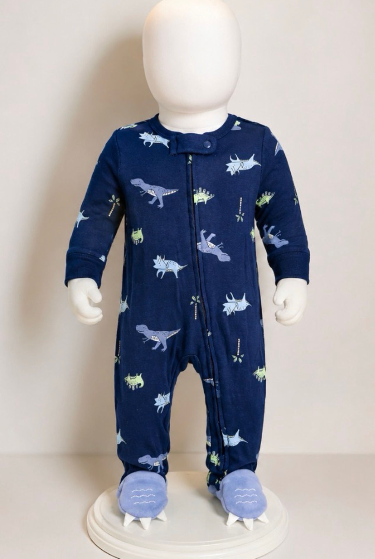 Carter's Baby Boys Dinosaur Footed Sleeper - Pre-Owned