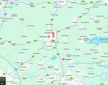 map fo essex