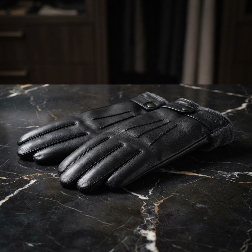 Cashmere-Lined Leather Gloves