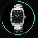 LONDUO — Tonneau Quartz — Black Guilloché Dial