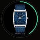 Jovial — Rectangular — Blue Pyramid Dial