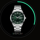 Lige — Quartz Day-Date — Green Guilloché Dial