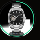 Leisure Style — Open Heart Cushion — Black Hobnail Dial