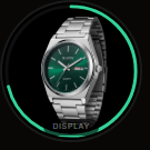 IRANDY — Quartz Day-Date — Green Sunburst Dial