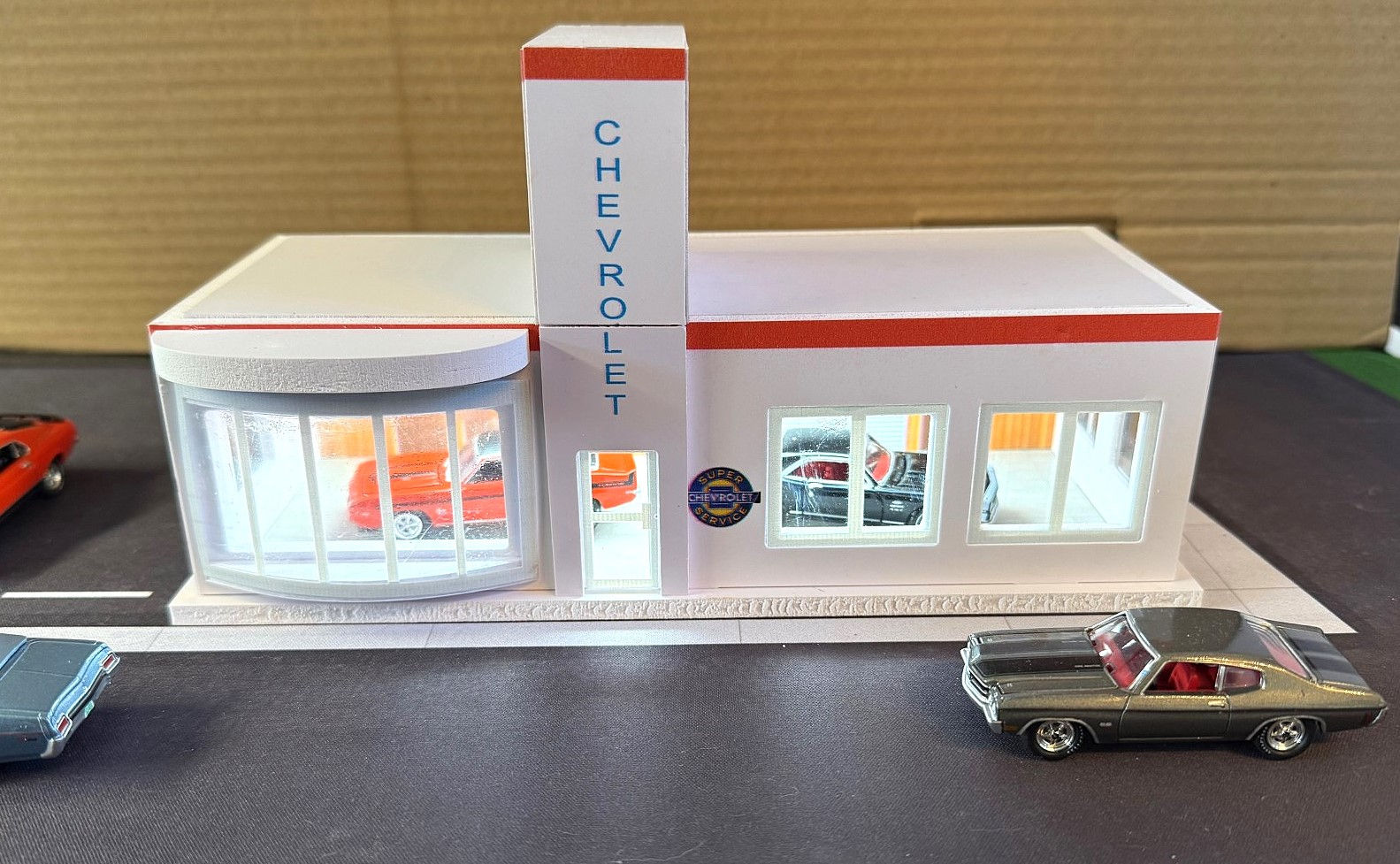 1/64 scale, Yenko Sportscars Dealership Diorama