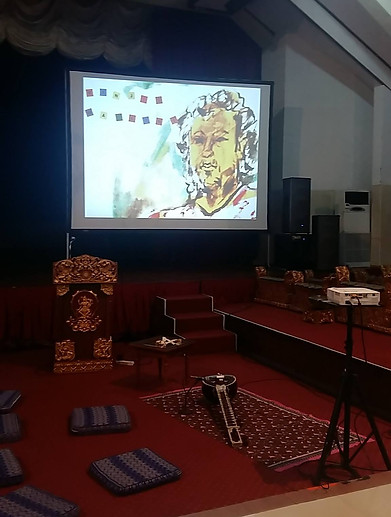 Ranjit Makkuniteaches Ragas to a Balinese workshop, 2017
