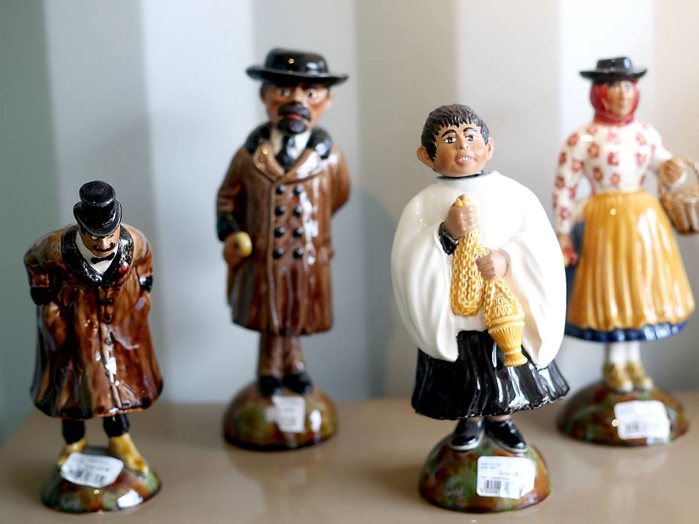 Caricature inspired pottery in Caldas da Rainha Silver Coast Portugal