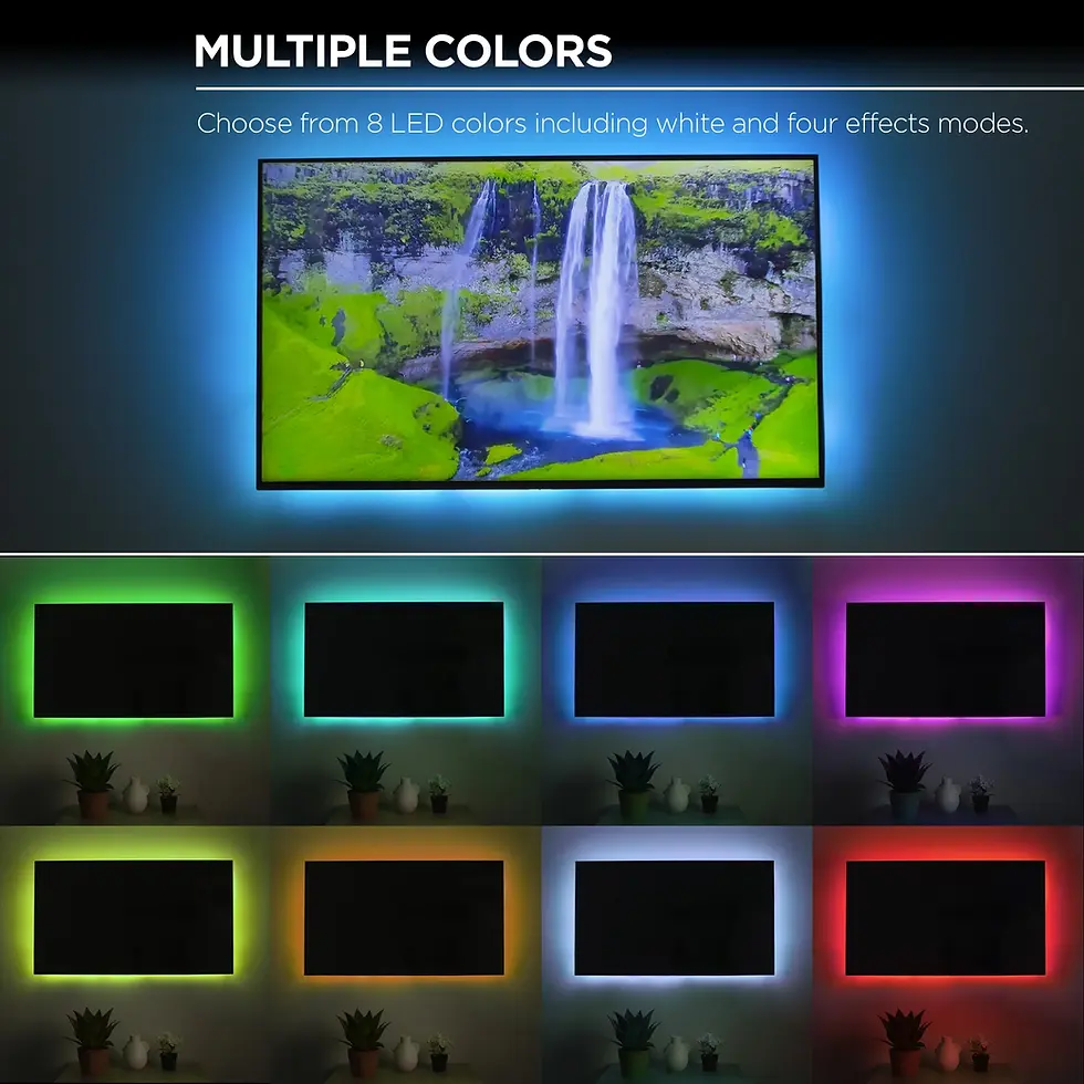 Thumbnail: Merkury Innovations Sound Reactive TV Backlight RGB LightinG