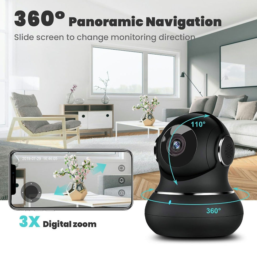 Thumbnail: Little elf Cameras for Home Security, 1080P Indoor Security Camera 