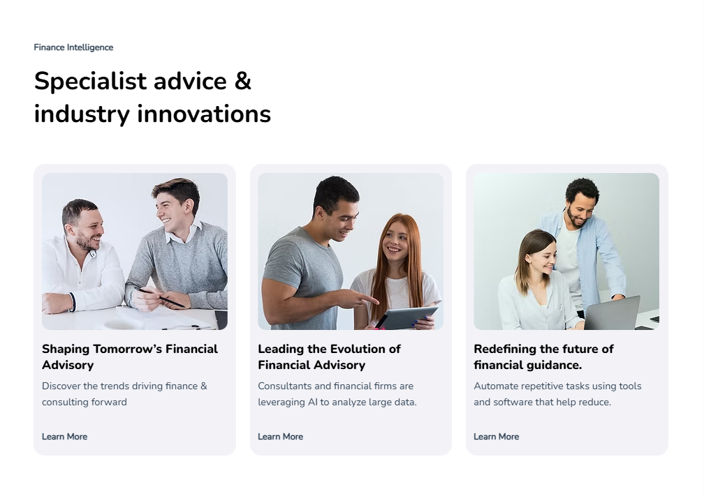 AuditPro Wix Studio template finance intelligence section highlighting data-driven insights and reporting