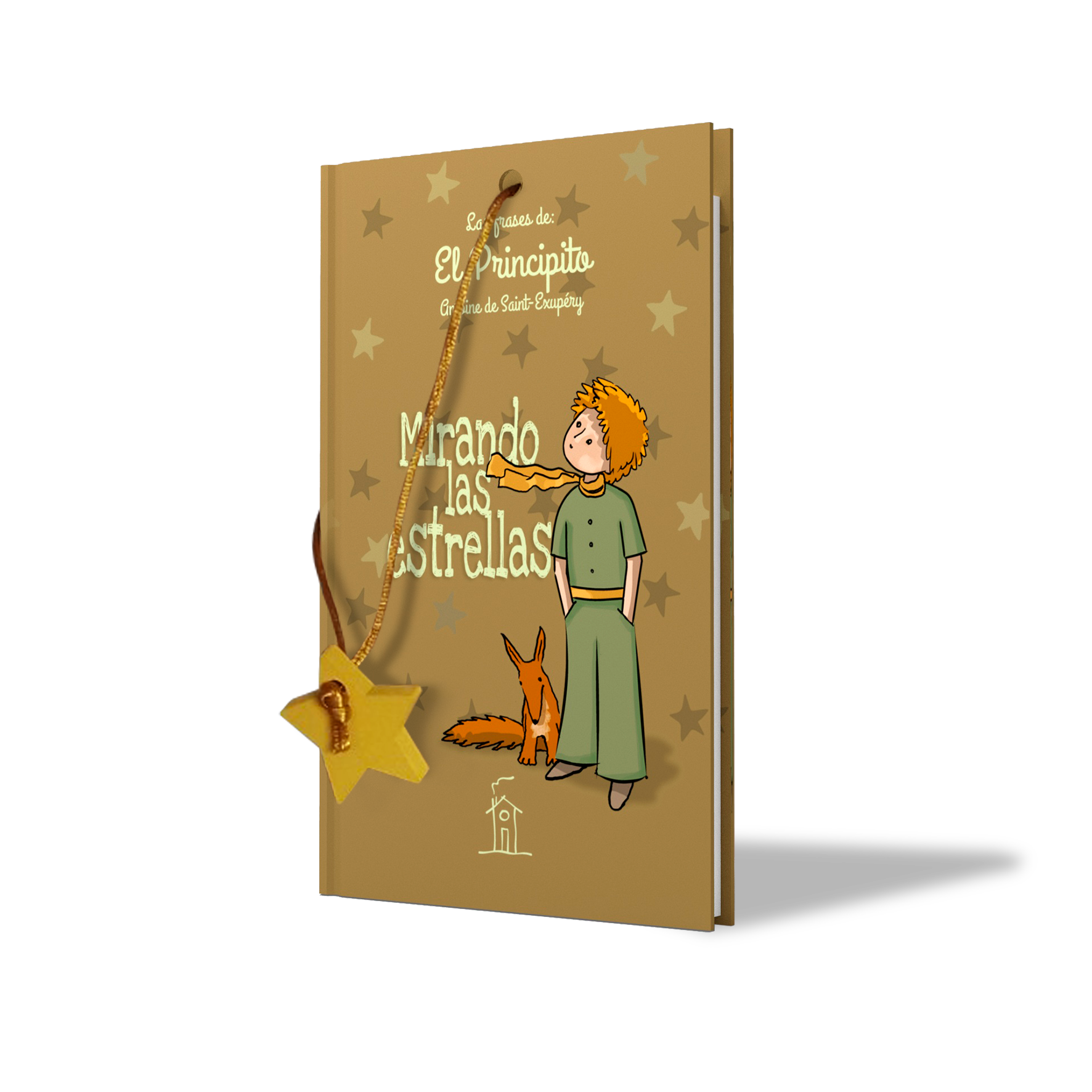 MIRANDO A LAS ESTRELLAS frases y fragmentos de "El Principito" ref. ocre