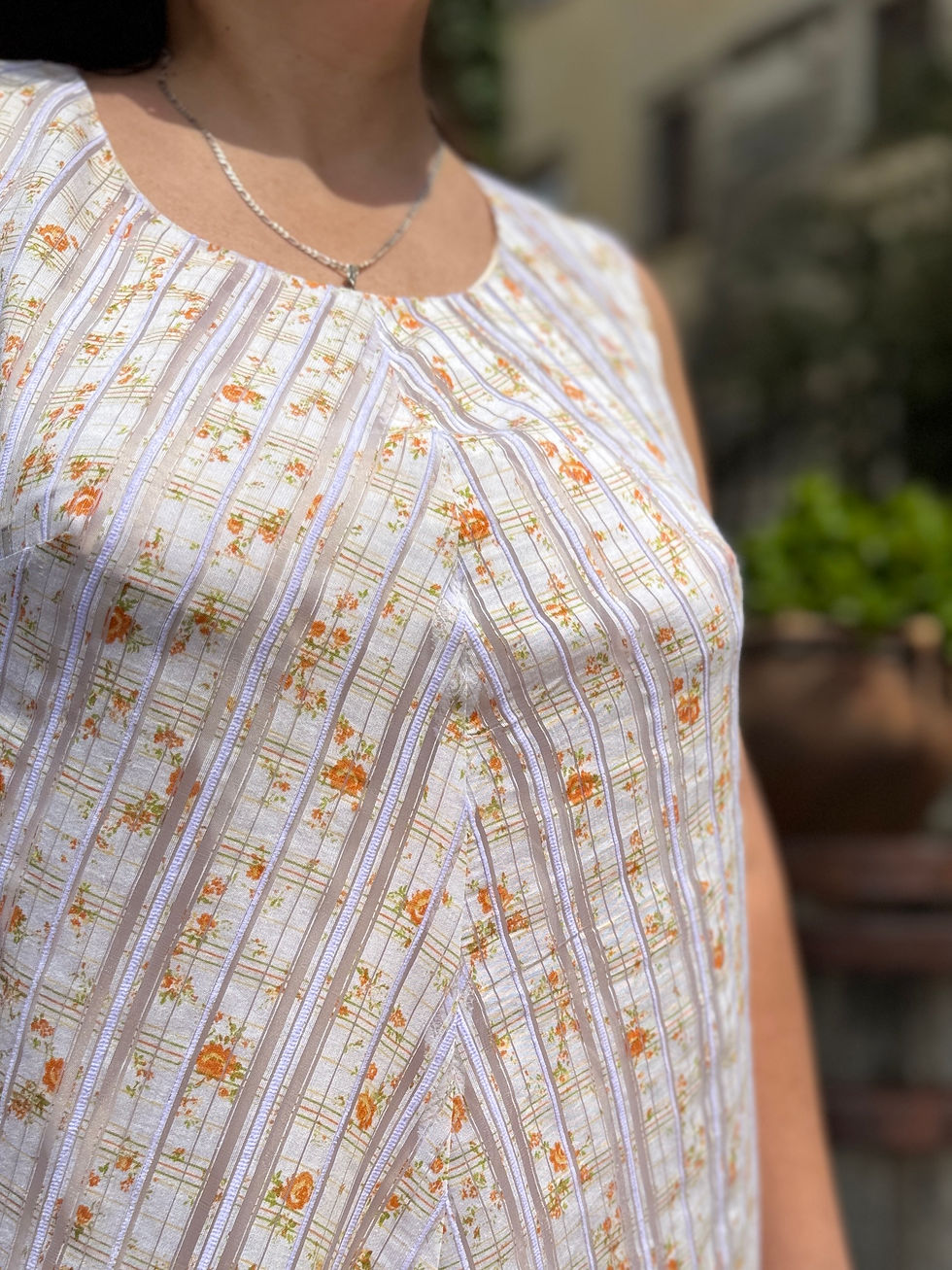 Прев'ю: Сарафан органза дрібні квіти