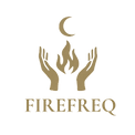 Firefreq branding hands, moon and flame